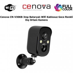 Cenova CN-V30KB 3mp Bataryalı Wifi Kablosuz Gece Renkli Dış Ortam Kamera